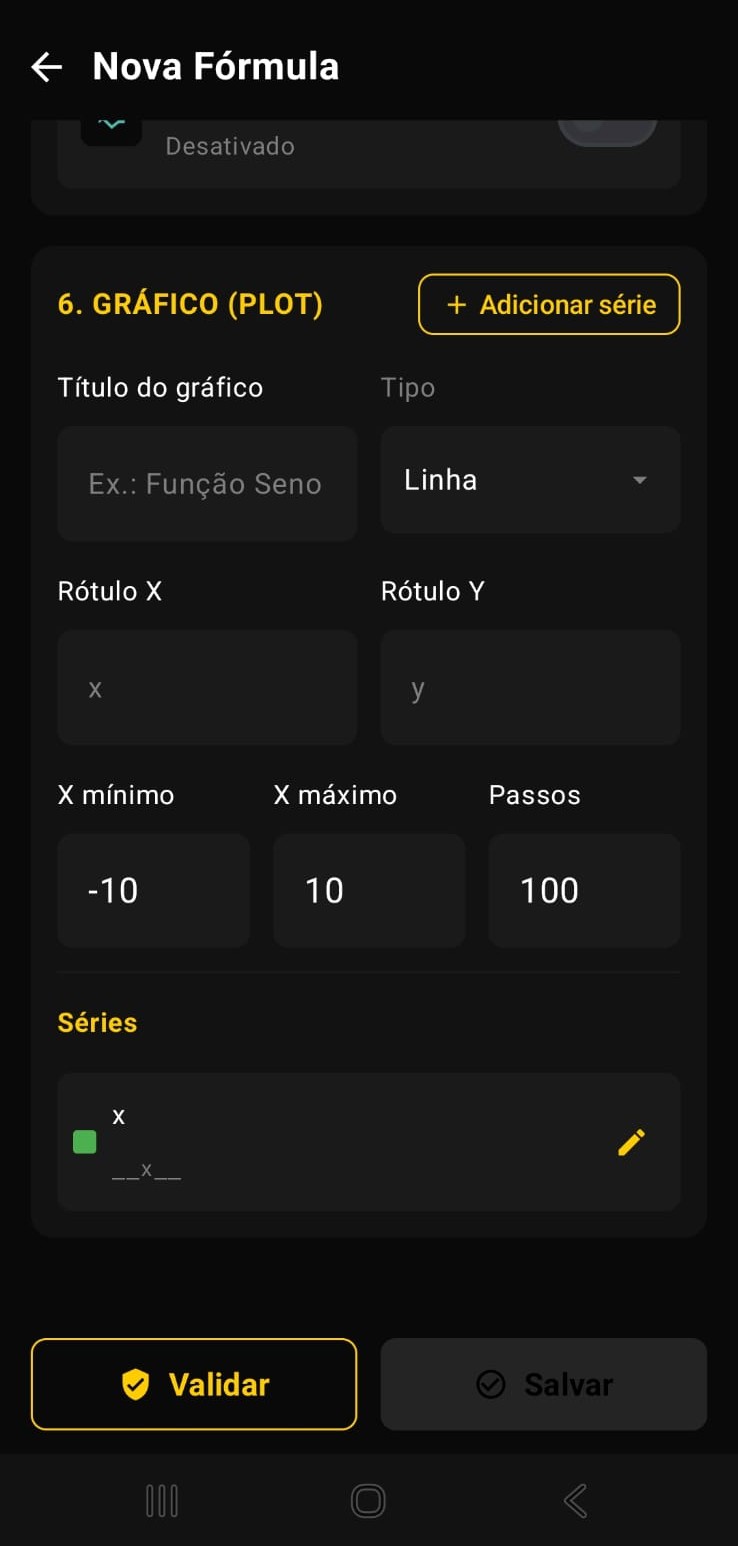 Exemplo — Gráfico de linha com série
