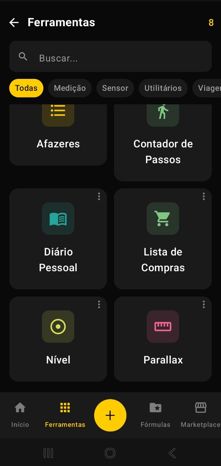 Ferramentas — lista de ferramentas